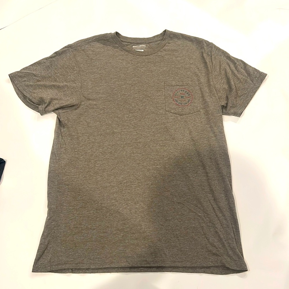Billabong heather grey pocket tee